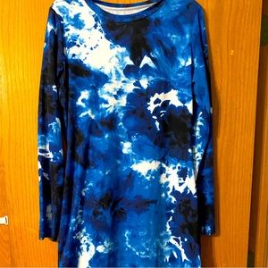Vibrant blue, blk, & white size XLdress